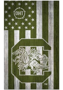 South Carolina Gamecocks 11x19 OHT Military Flag Sign