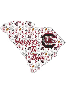 South Carolina Gamecocks 24 Inch Floral State Wall Art