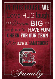 South Carolina Gamecocks In This House 17x26 Sign