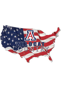 Arizona Wildcats USA Shape Flag Cutout Sign