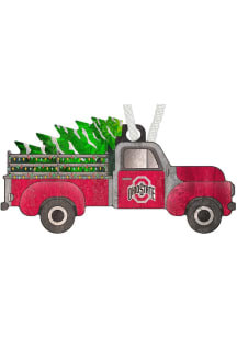 Ohio State Buckeyes Christmas Truck Ornament