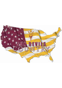 Arizona State Sun Devils USA Shape Flag Cutout Sign