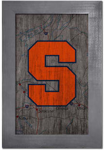 Syracuse Orange City Map Sign