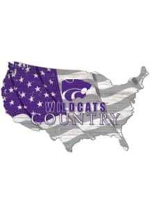 K-State Wildcats USA Shape Flag Cutout Sign