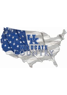 Kentucky Wildcats USA Shape Flag Cutout Sign