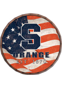 Syracuse Orange Flag 16 Inch Barrel Top Sign
