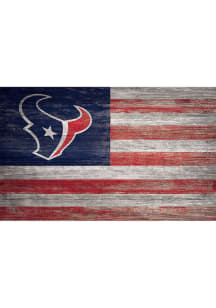Houston Texans Distressed Flag 11x19 Sign