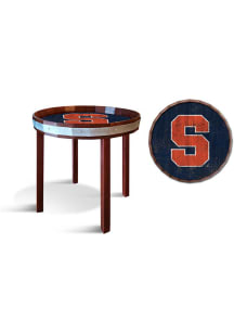 Syracuse Orange 24 Inch Barrel Top Side Orange End Table