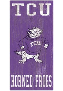 TCU Horned Frogs Heritage Logo 6x12 Sign