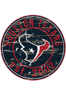 Houston Texans Established Date Circle 24 Inch Sign