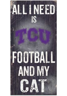 TCU Horned Frogs Football and My Cat Sign