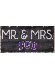 TCU Horned Frogs Mr and Mrs Sign
