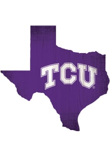 TCU Horned Frogs State Cutout Sign