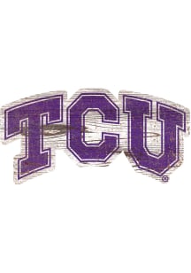 TCU Horned Frogs Team Logo 8 Inch Cutout Sign