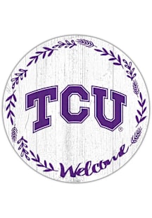 TCU Horned Frogs Welcome Circle Sign - Purple