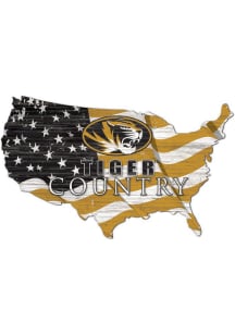 Missouri Tigers USA Shape Flag Cutout Sign