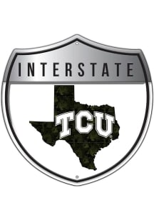 TCU Horned Frogs 12in OHT Camo Interstate Sign