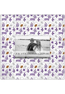 TCU Horned Frogs Floral Pattern Picture Frame