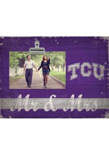 TCU Horned Frogs Mr and Mrs Clip Picture Frame