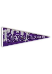 TCU Horned Frogs Wood Pennant Sign