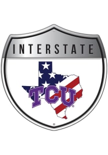 TCU Horned Frogs Patriotic Interstate Metal Sign