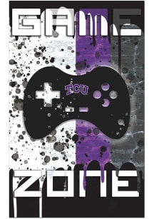 TCU Horned Frogs Grunge Game Zone Sign