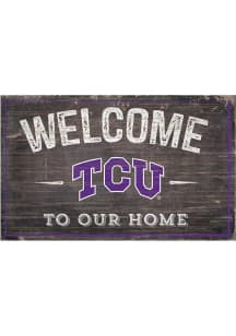 TCU Horned Frogs Welcome to our Home Sign