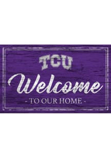 TCU Horned Frogs Team Welcome 11x19 Sign