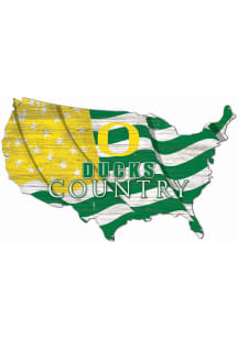 Oregon Ducks USA Shape Flag Cutout Sign