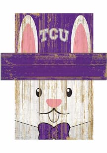 TCU Horned Frogs Easter Bunny Head Sign
