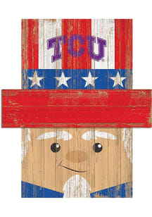 TCU Horned Frogs Patriotic Head Sign