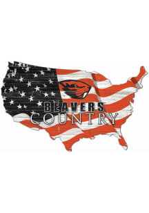 Oregon State Beavers USA Shape Flag Cutout Sign