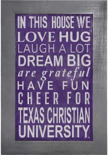 TCU Horned Frogs In This House Picture Frame