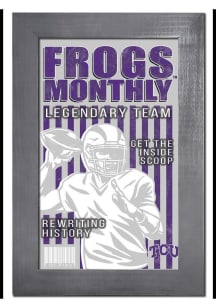 TCU Horned Frogs 11x19 Framed Monthly Sign