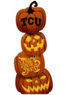 TCU Horned Frogs Pumpkin Stack Leaner Sign