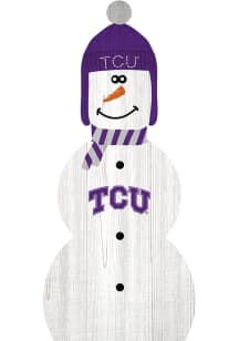 TCU Horned Frogs Snowman Leaner Sign