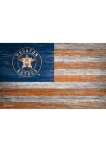 Houston Astros Distressed Flag 11x19 Sign