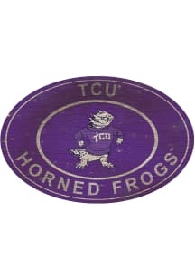 TCU Horned Frogs 46 Inch Heritage Oval Sign