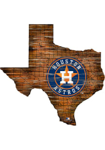 Houston Astros Distressed State 24 Inch Sign