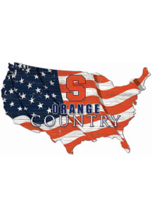 Syracuse Orange USA Shape Flag Cutout Sign