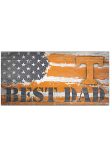 Tennessee Volunteers Best Dad Flag Sign