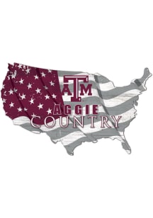Texas A&amp;M Aggies USA Shape Flag Cutout Sign