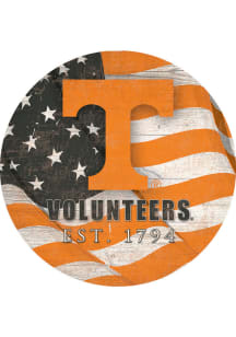 Tennessee Volunteers Team Color Flag 12 Inch Circle Sign