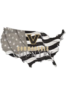 Vanderbilt Commodores USA Shape Flag Cutout Sign