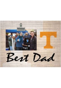 Tennessee Volunteers Best Dad Burlap Clip Picture Frame