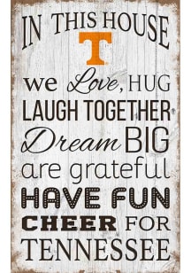 Tennessee Volunteers In This House 11x19 Sign