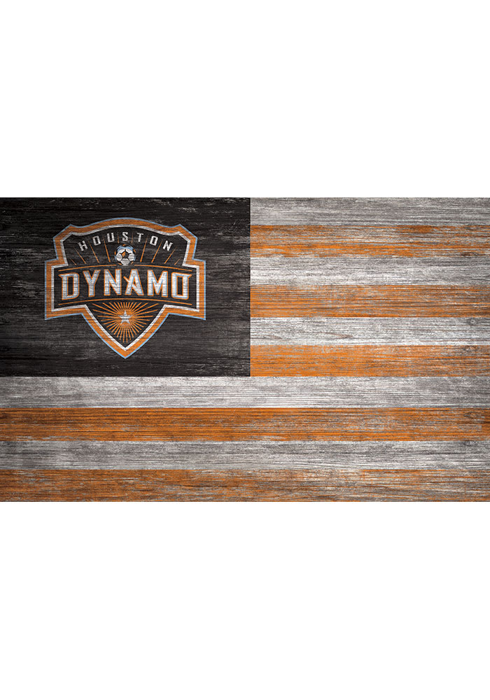 Houston Dynamo Distressed Flag 11x19 Sign