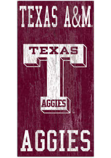 Texas A&amp;M Aggies Heritage Logo 6x12 Sign