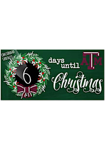 Texas A&M Aggies Chalk Christmas Countdown Sign - Maroon