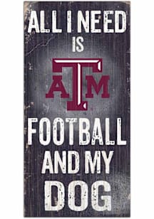 Texas A&M Aggies Football and My Dog Sign - Maroon